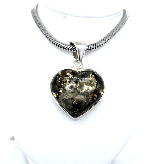 Ostsee Bernstein Herz Schmuck Unikat