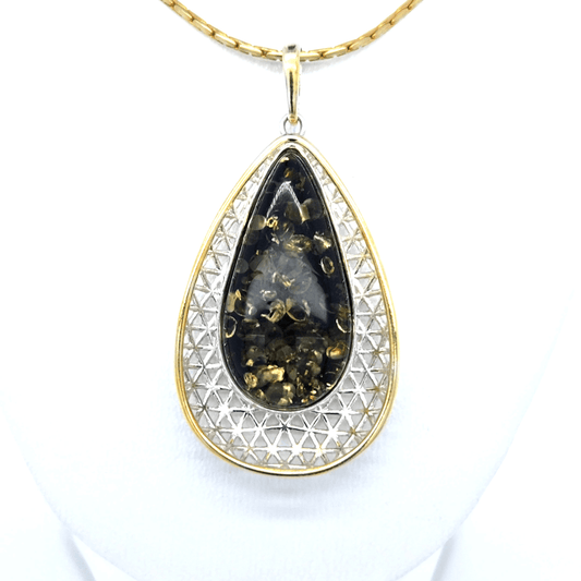 Edler Silber Anhänger mit Ostsee Bernstein