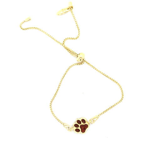 Armband mit Ostsee Bernstein Pfote vergoldet