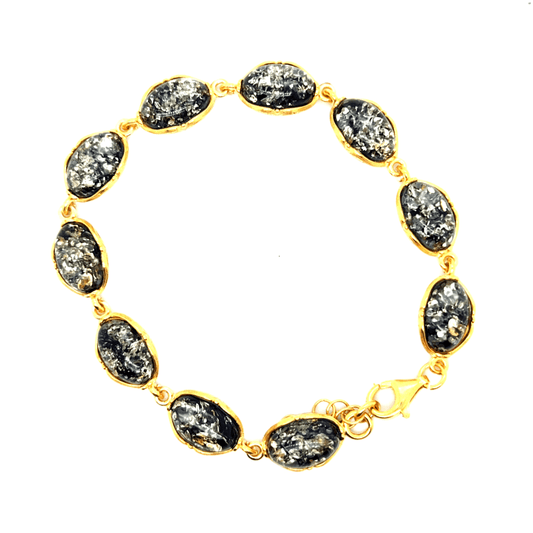 Baltischer Bernstein Armband Orange Grün