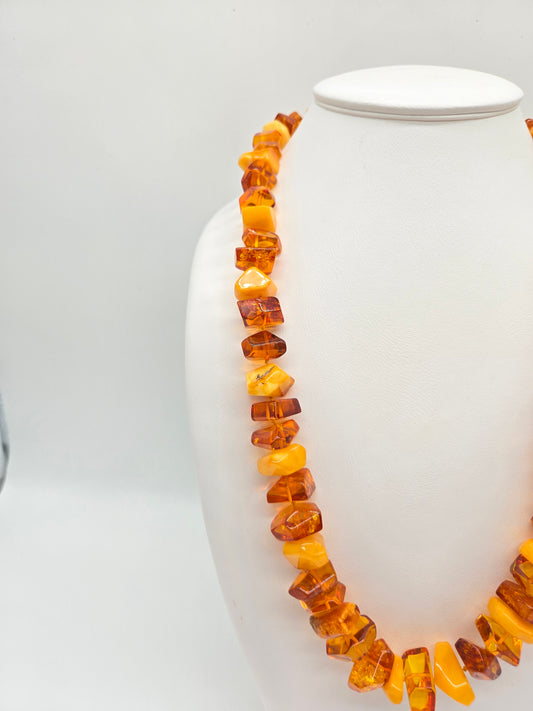 Echter Ostsee Bernstein Collier massive Ausführung