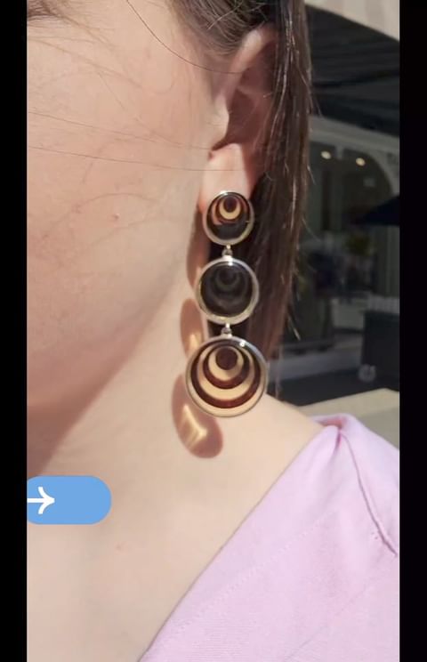 Modern earrings made of amber and 925 sterling silver