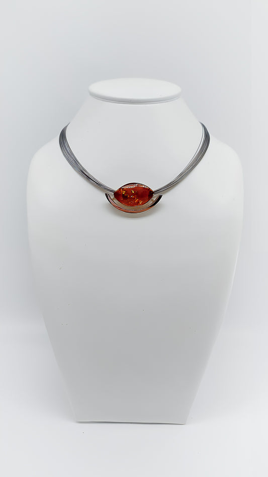 Silver sunbeam: amber set in silver