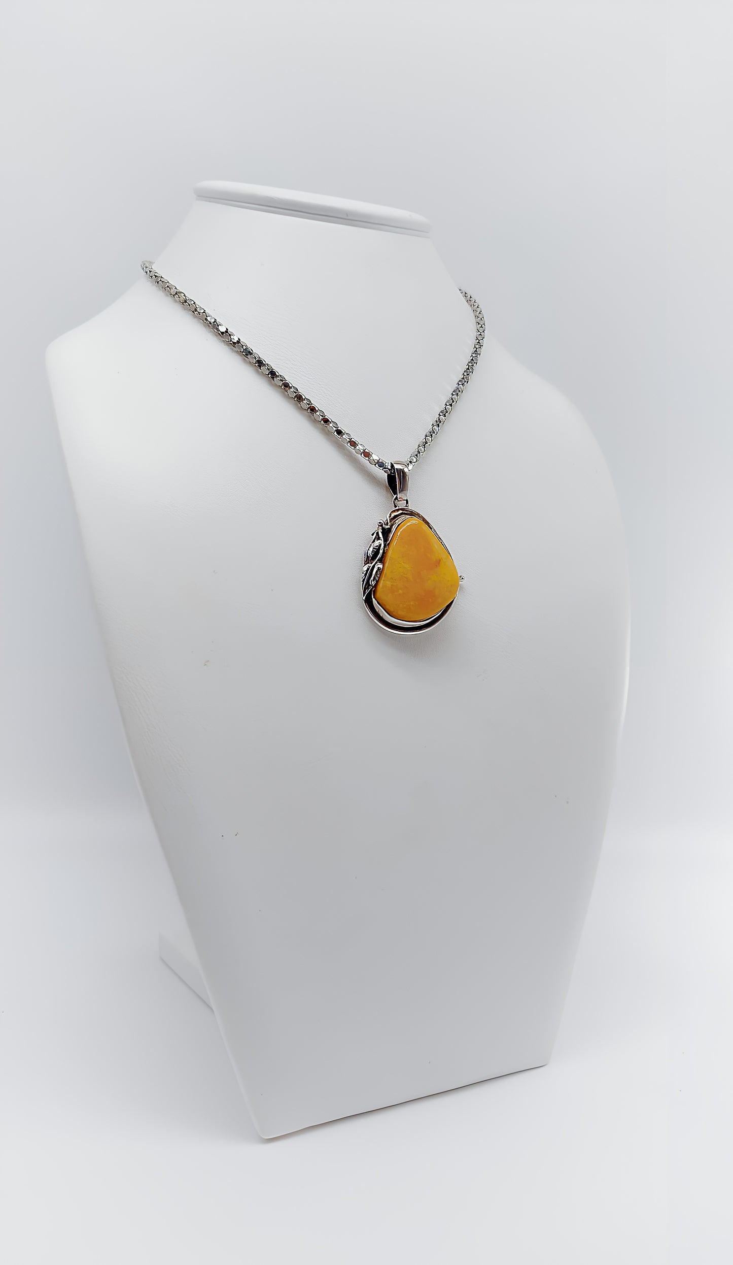 Amber Shine: Unique Drop Pendant