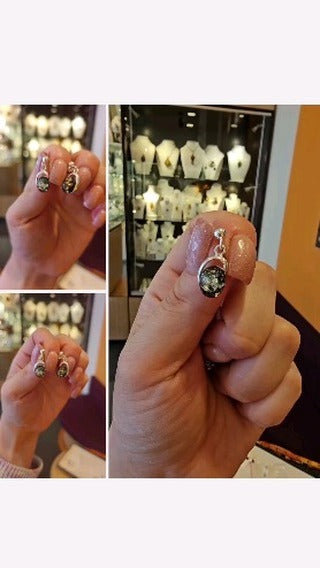 Elegant amber earrings made of 925 sterling silver