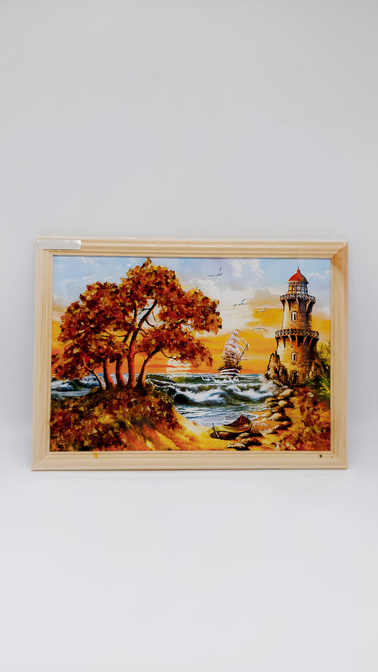 Sailing against the sunset – Romantic coastal view