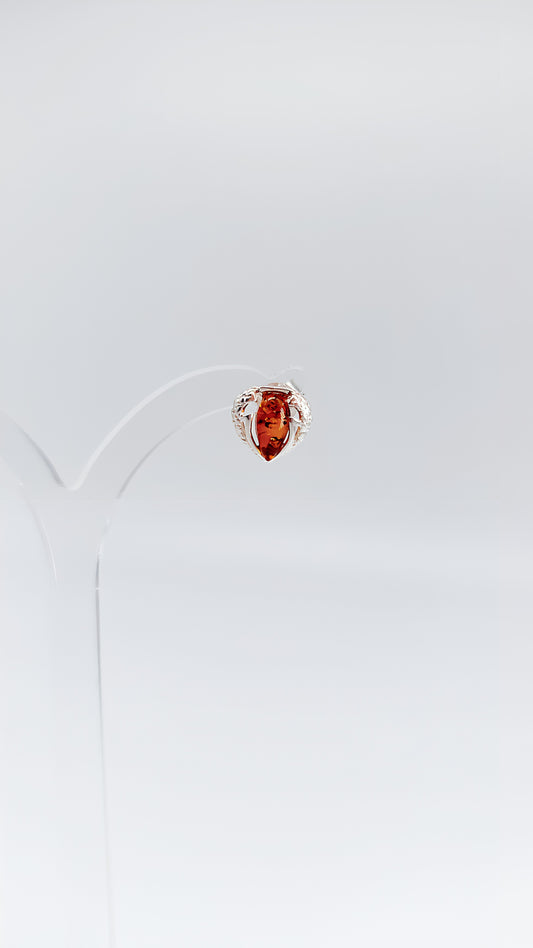 Bright orange in fine silver