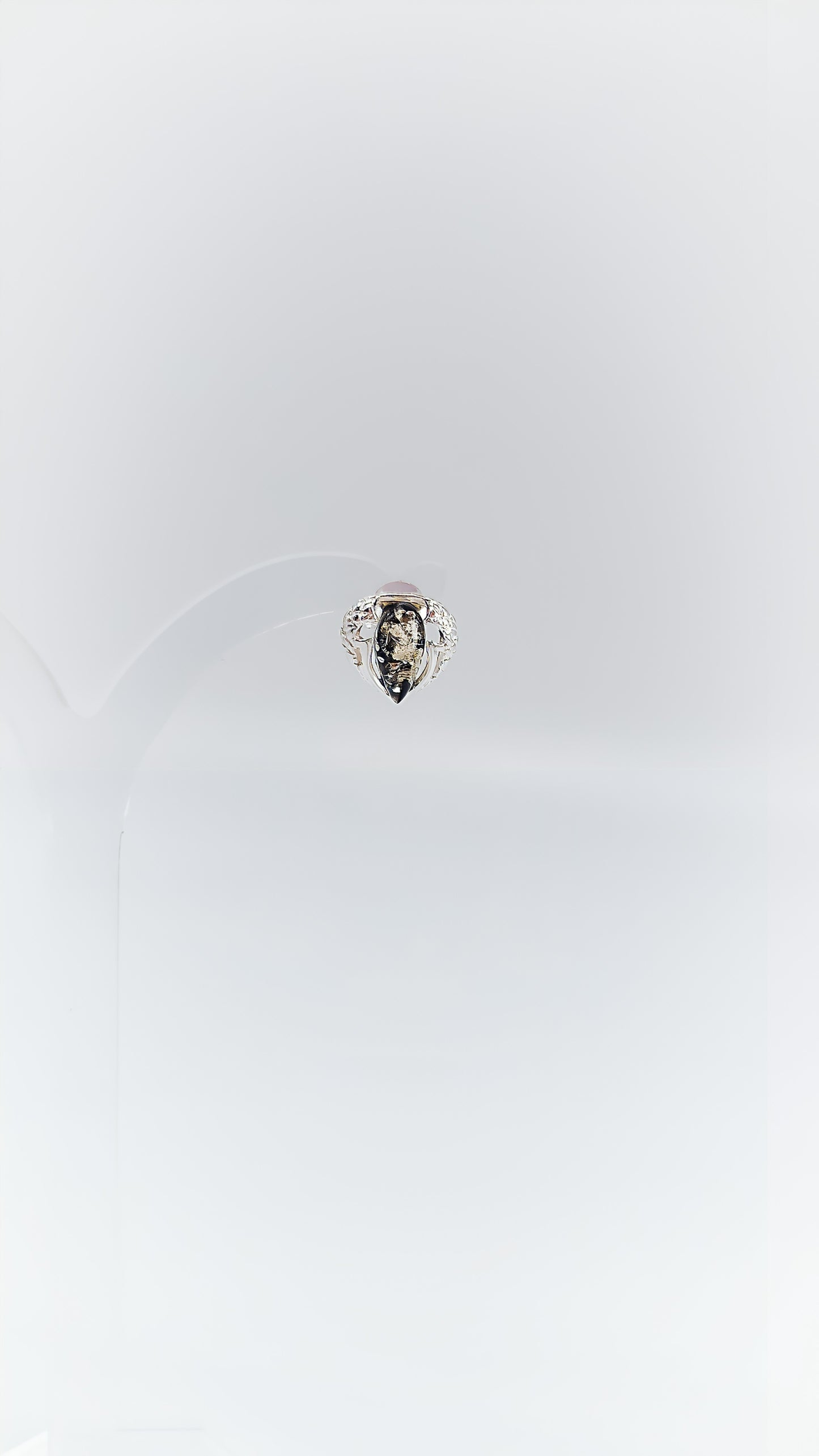 Brilliant drops of silver and amber