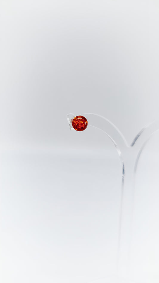 Round perfection: amber earrings