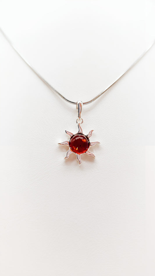 Sunbeams in Amber: Radiant Pendant