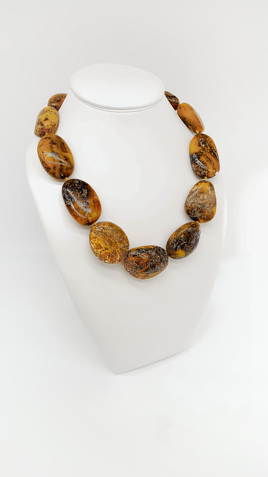 Natural sophistication: handmade amber necklace
