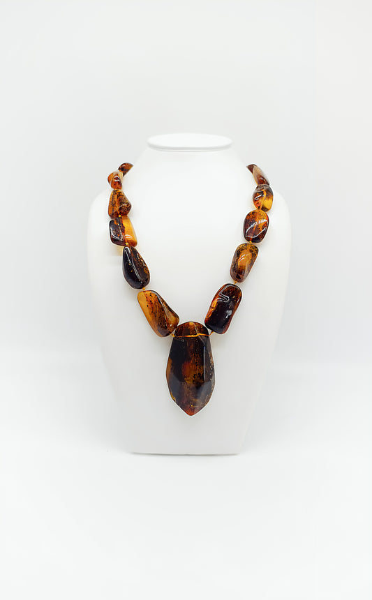 Unique amber piece with natural beauty