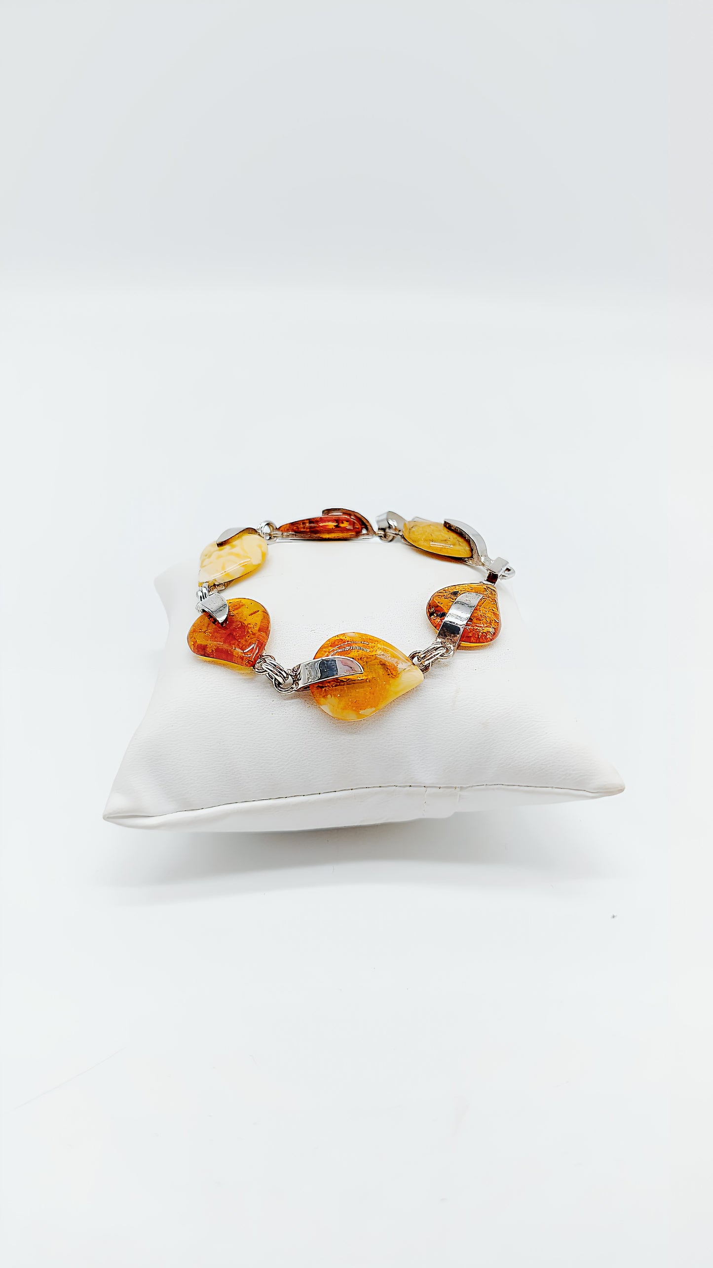 Colourful amber: handmade bracelet