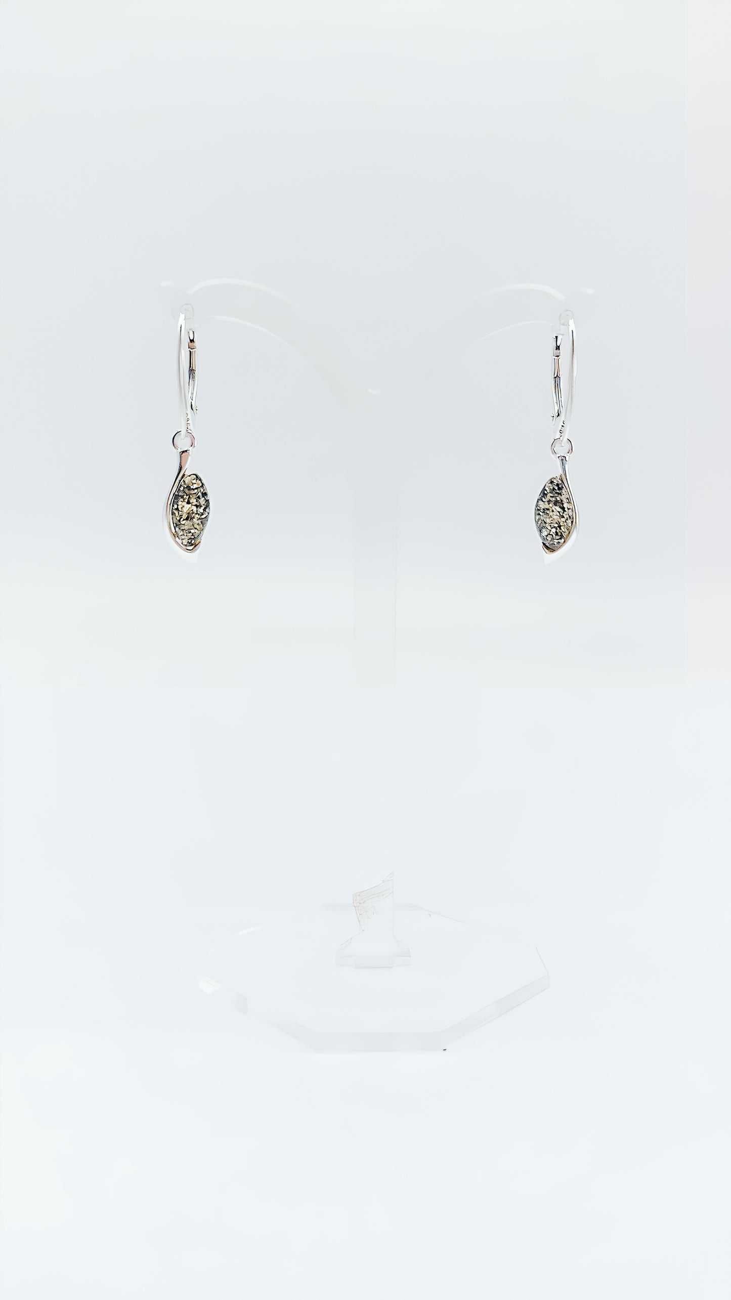 Dunkle Bernstein-Ohrringe – 925er Silber für elegante Damen