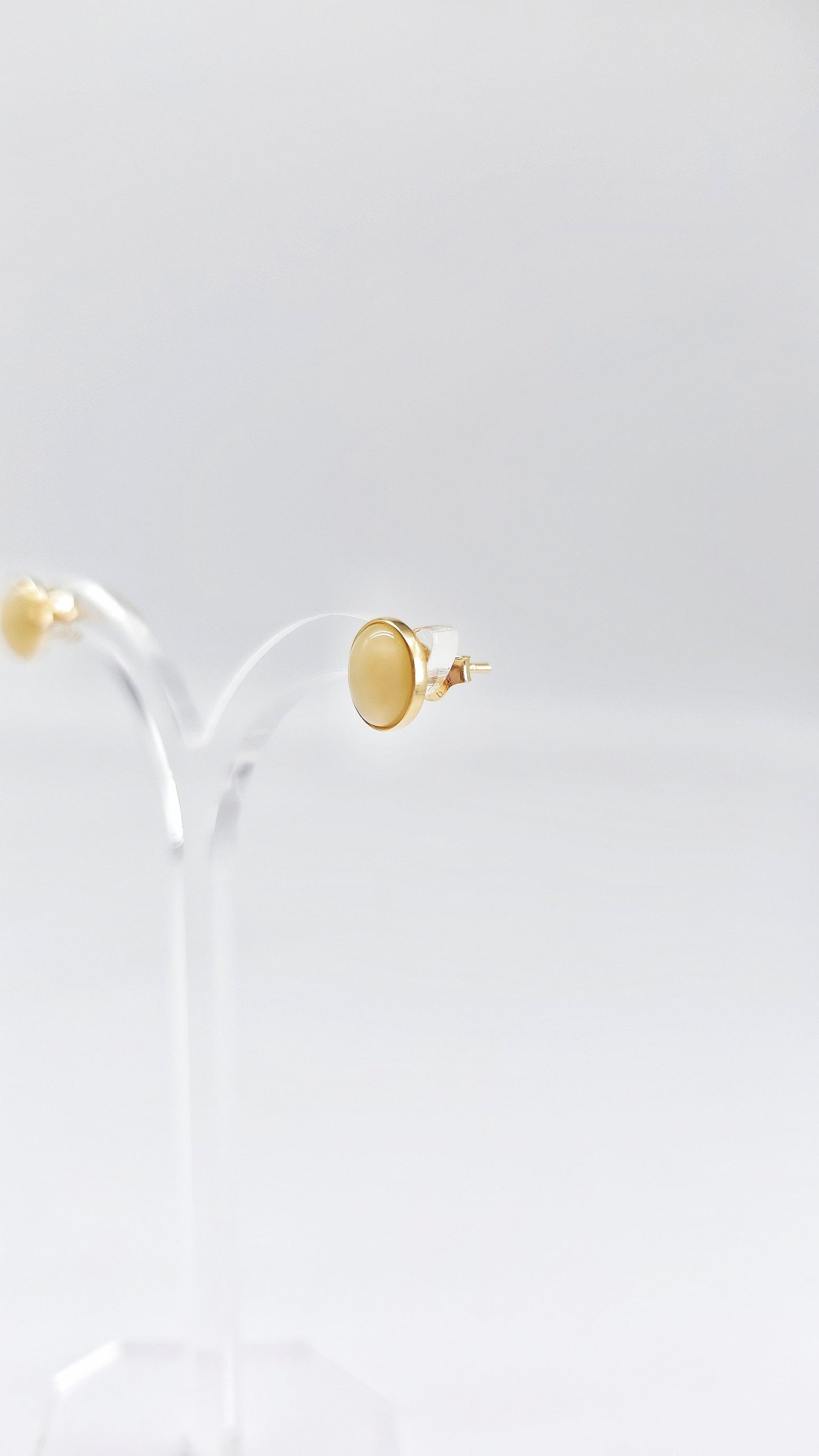 Echter Bernstein in Goldfassung – Exklusive Ohrstecker für Damen
