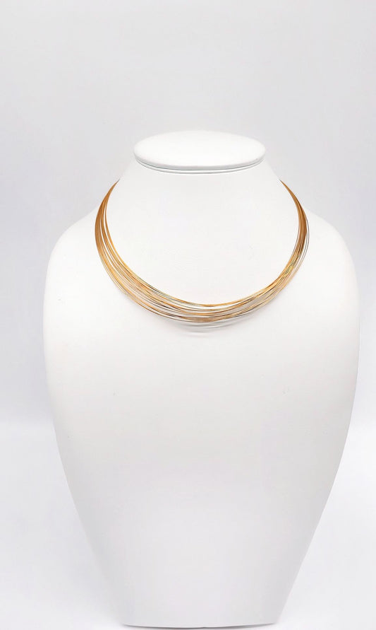 High-quality ladies' necklace made of gold-plated 925 silver