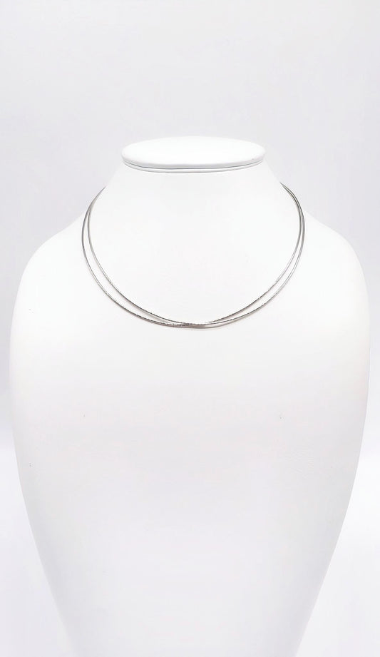 Delicate 925 silver chain with double chain structure