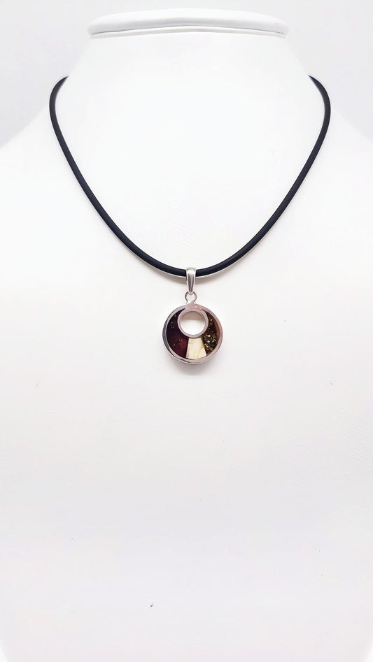 Male pendant with rubber chain