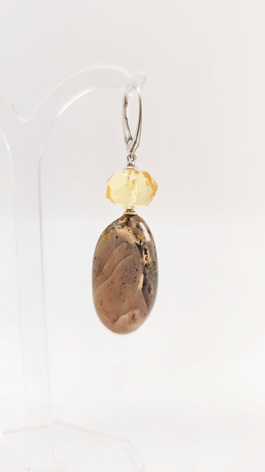 Natural amber earrings for women – unique & classy