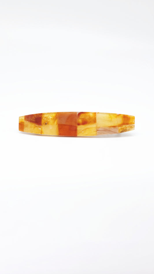 Hair clip with real amber look