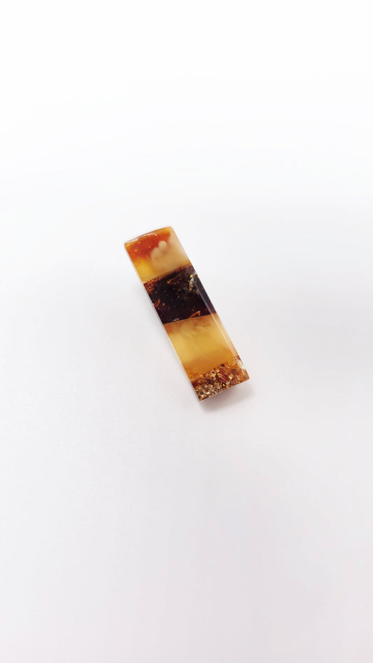 Amber hair accessory rectangular hair clip gift idea