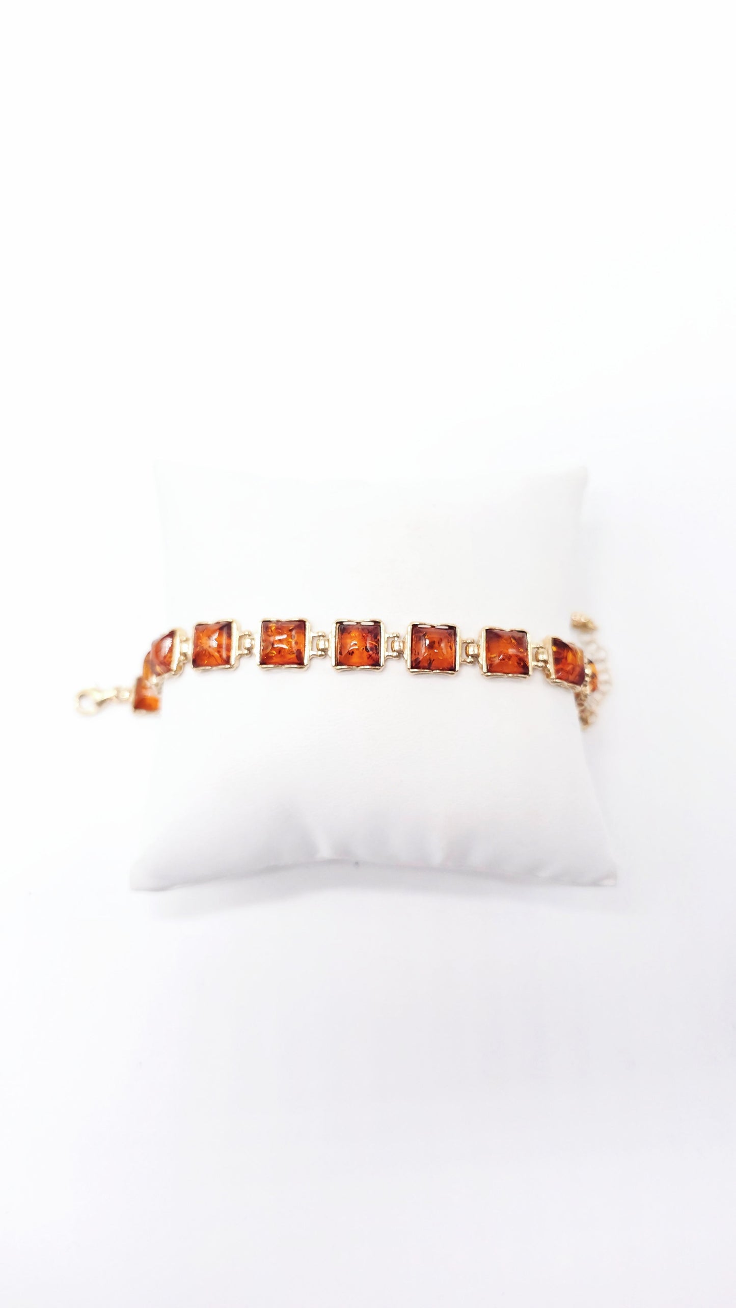 Amber bracelet for women – 24K gold-plated 925 silver