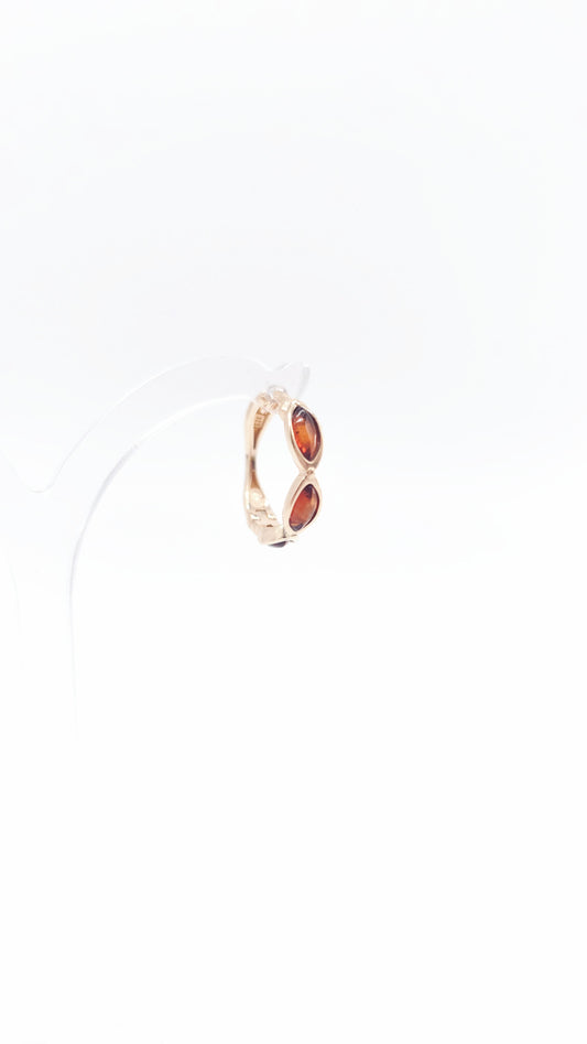 Delicate earrings with genuine amber
