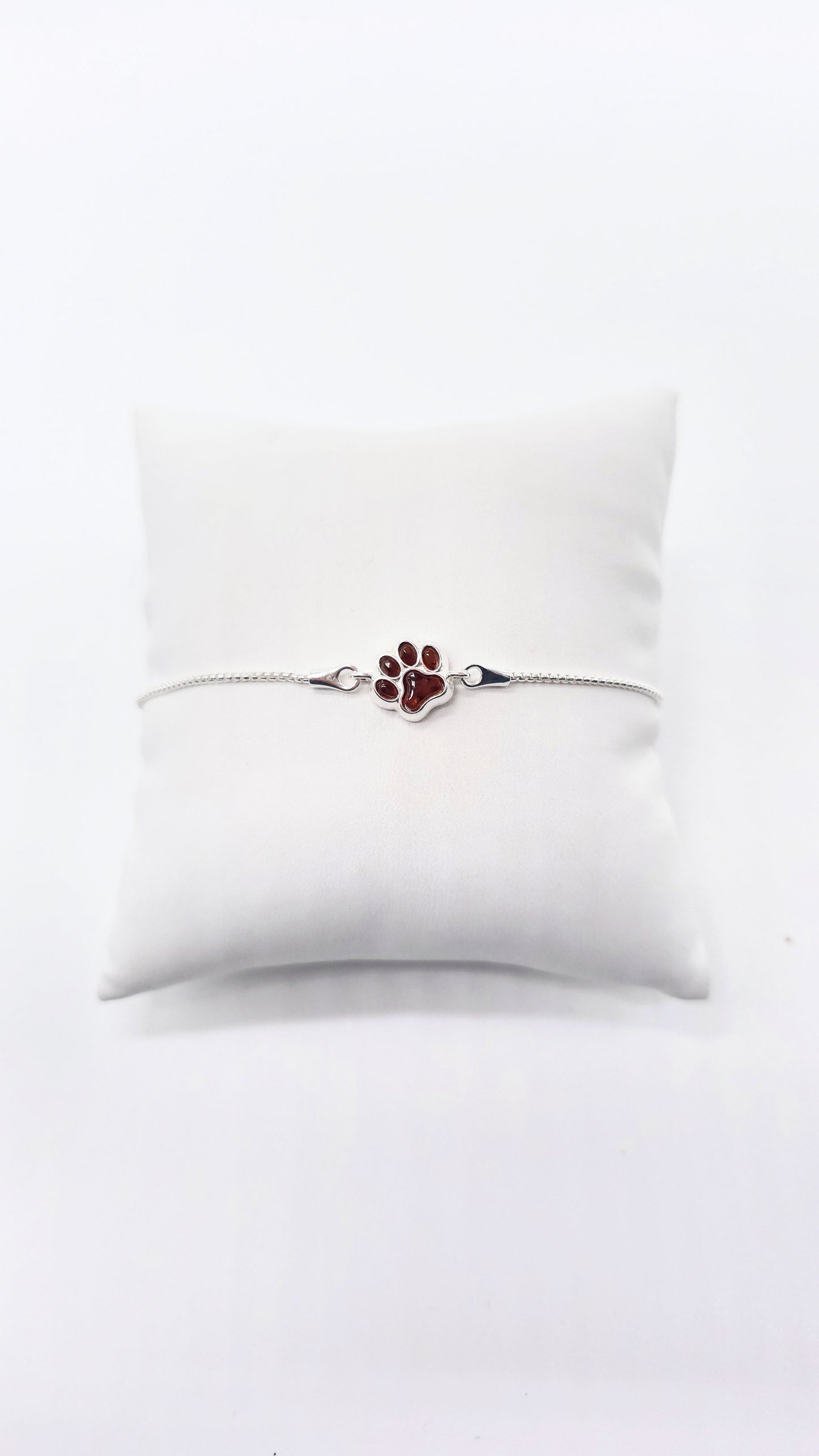 Silver bracelet with dog paw – gift for animal lovers