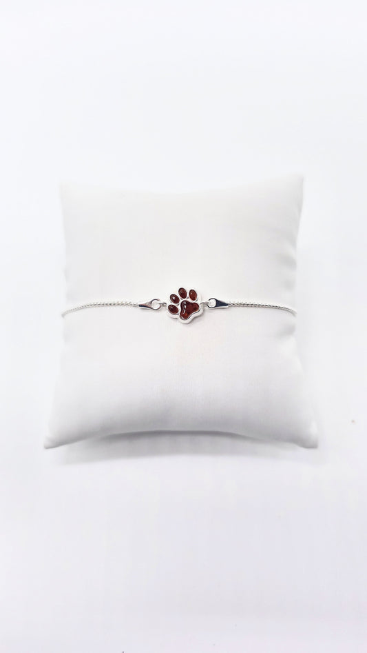 Silver bracelet with dog paw – gift for animal lovers