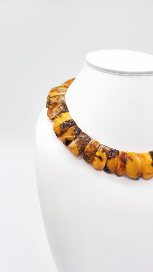 Natural amber necklace – handmade unique necklace
