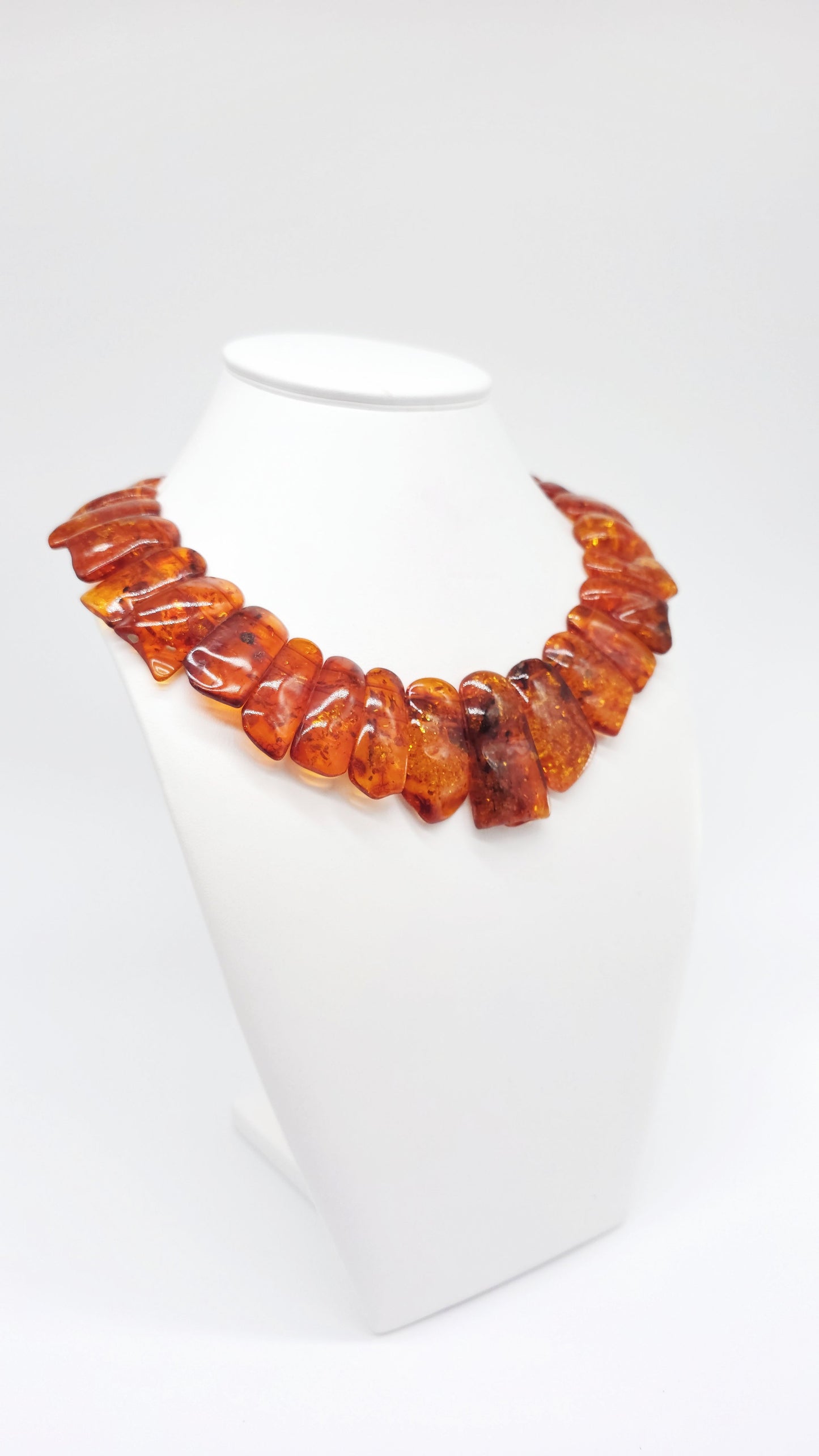 Statement-Collier mit Naturbernstein – 42 cm lang