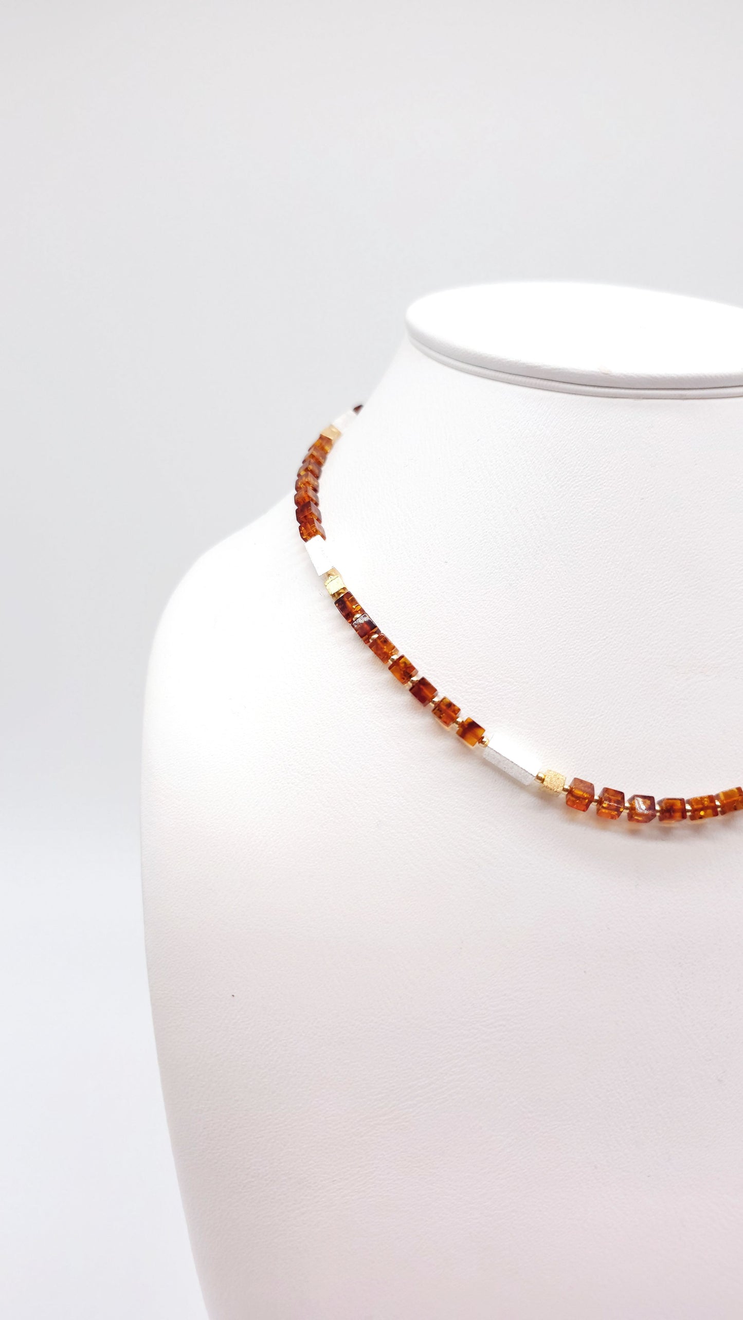 Damen Collier mit 24K vergoldetem Silber