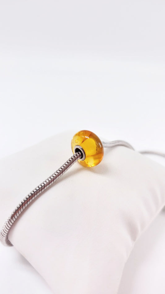 Charm pendant amber – double-sided & noble