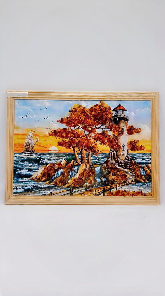 Sunset at the lighthouse – Maritime elegance