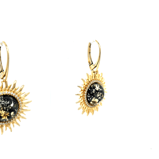 Ostsee Bernstein Ohrringe Gold Damen