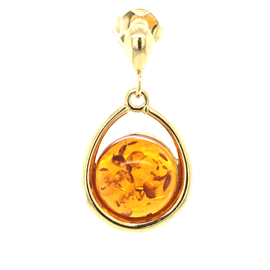 Bernstein Ohrhänger rund Ostsee Bernstein