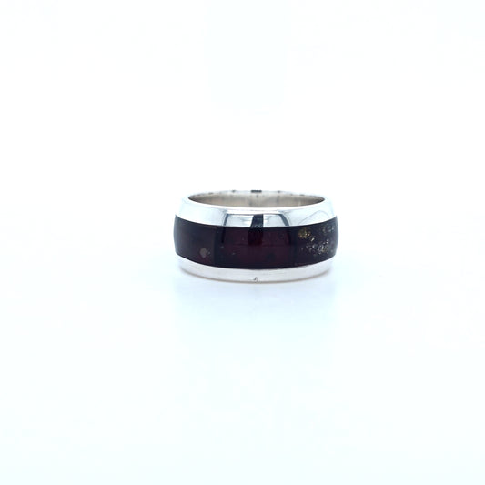 Partnerring mit baltischem Bernstein aus 925 Silber