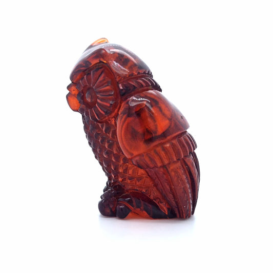 Eulen-Figur aus Naturbernstein – Schönes Sammlerstück