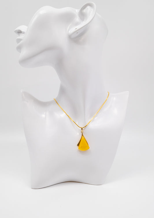 Noble amber pendant gold-plated silver online