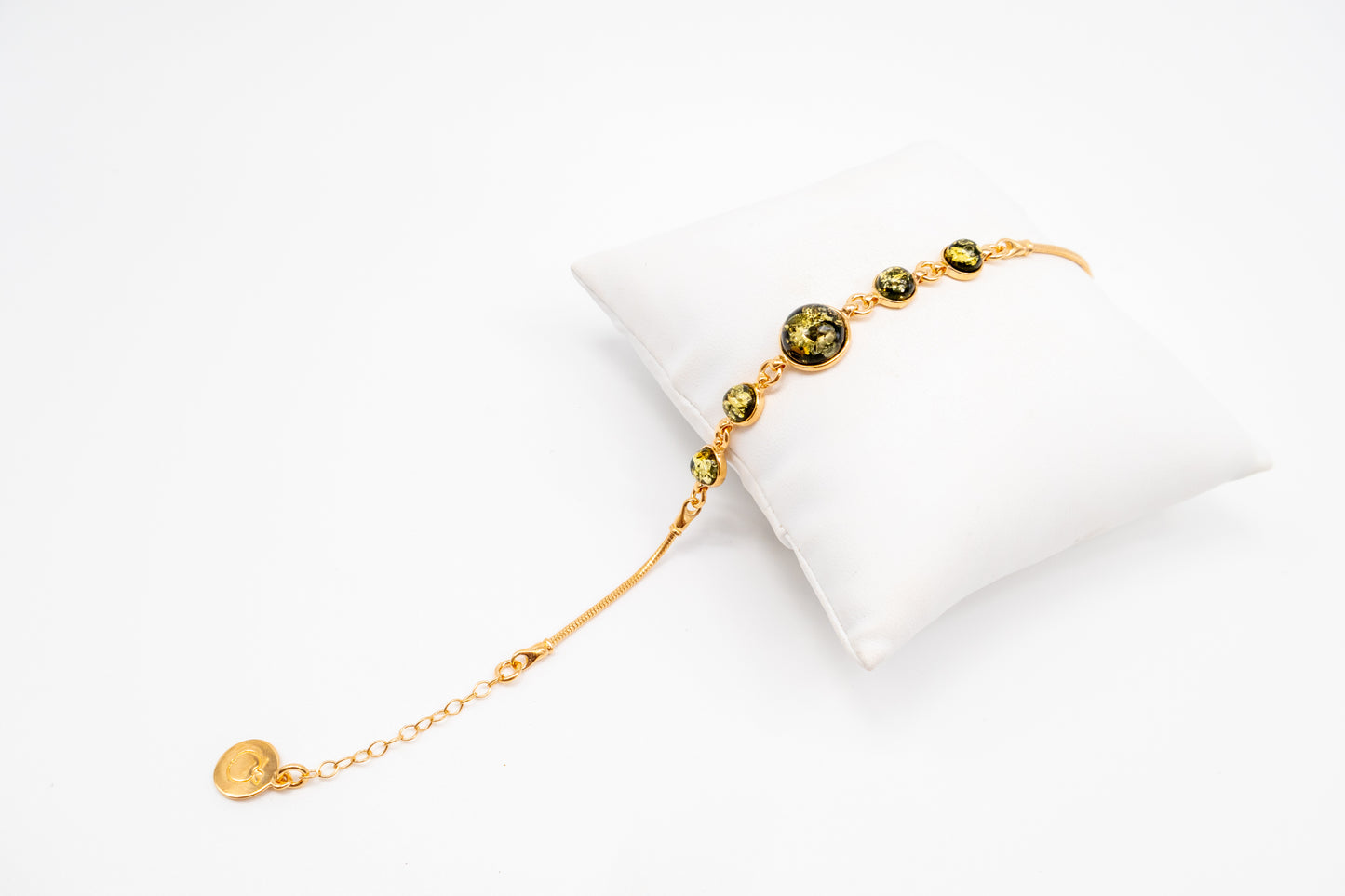 Damen-Armband vergoldet mit Naturbernstein