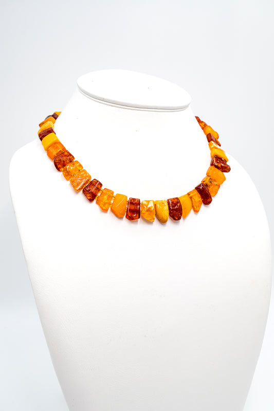 Unique amber necklace – elegant necklace 44 cm
