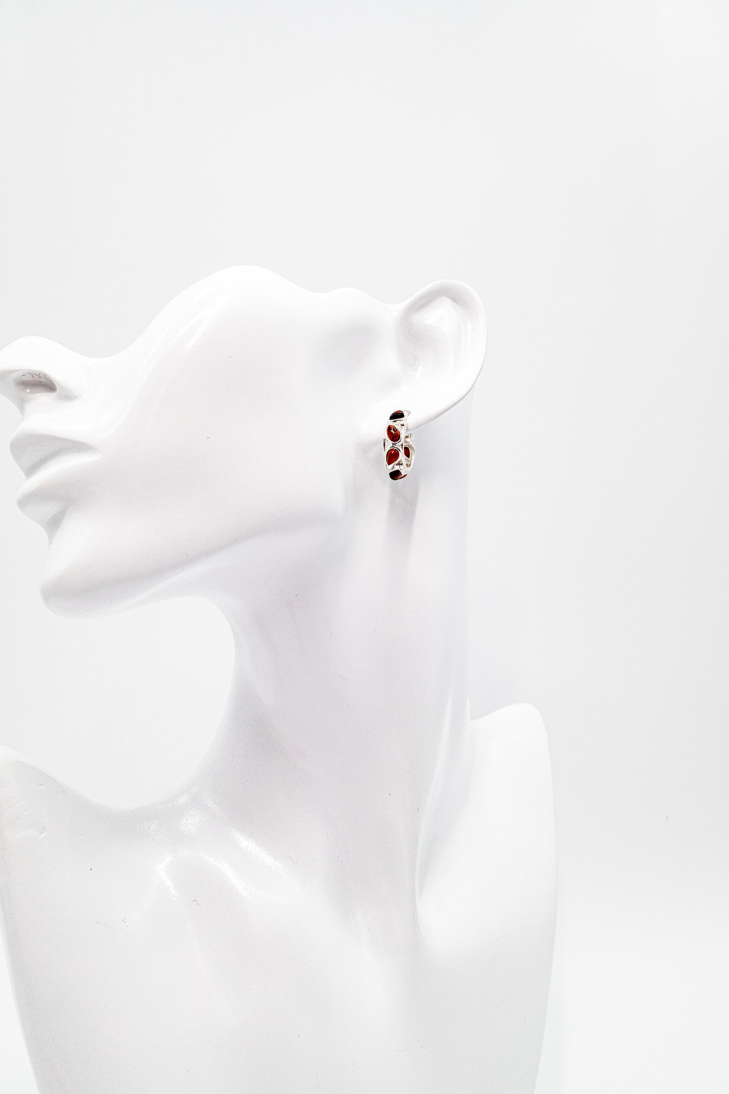Women's earrings amber – silver, suitable for everyday use