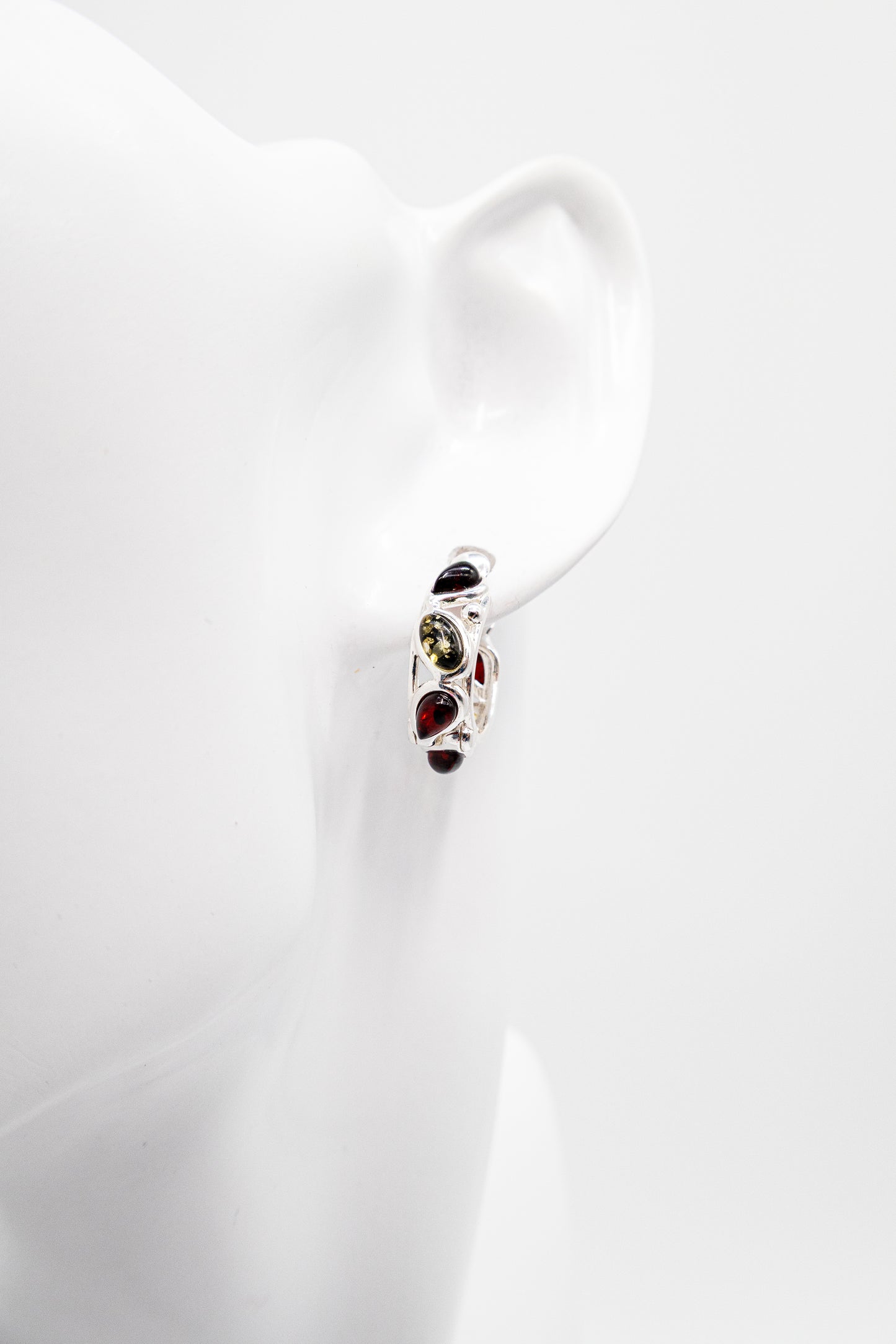 Women's earrings amber – silver, suitable for everyday use