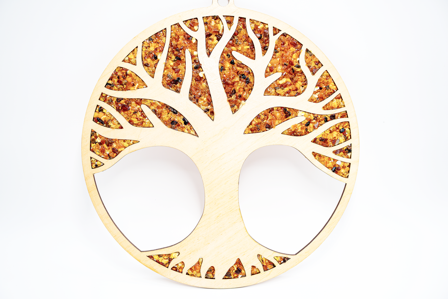 Wandbild Baum des Lebens mit echtem Bernstein