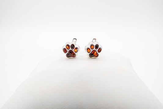 Paw earrings for animal lovers – 925 silver