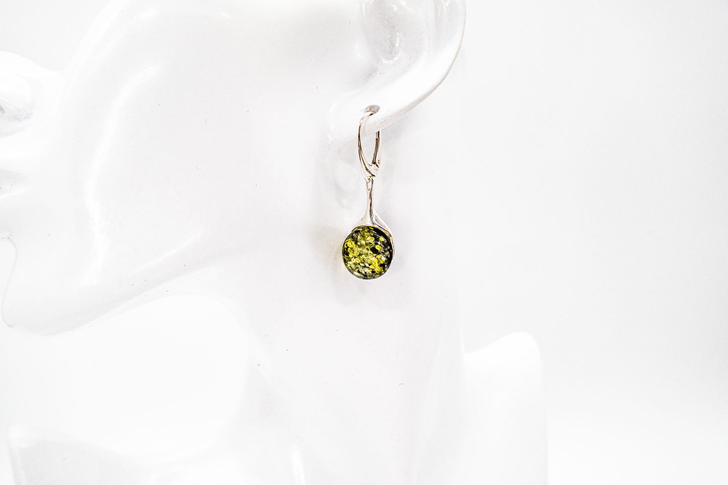 Runde Ohrhänger 925 Silber – Bernsteinschmuck Damen