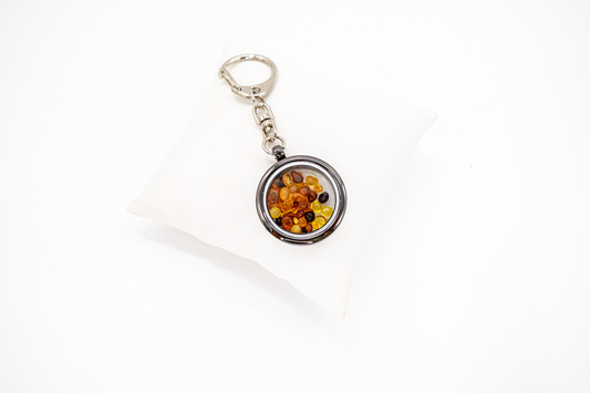 Handmade pendant with genuine amber