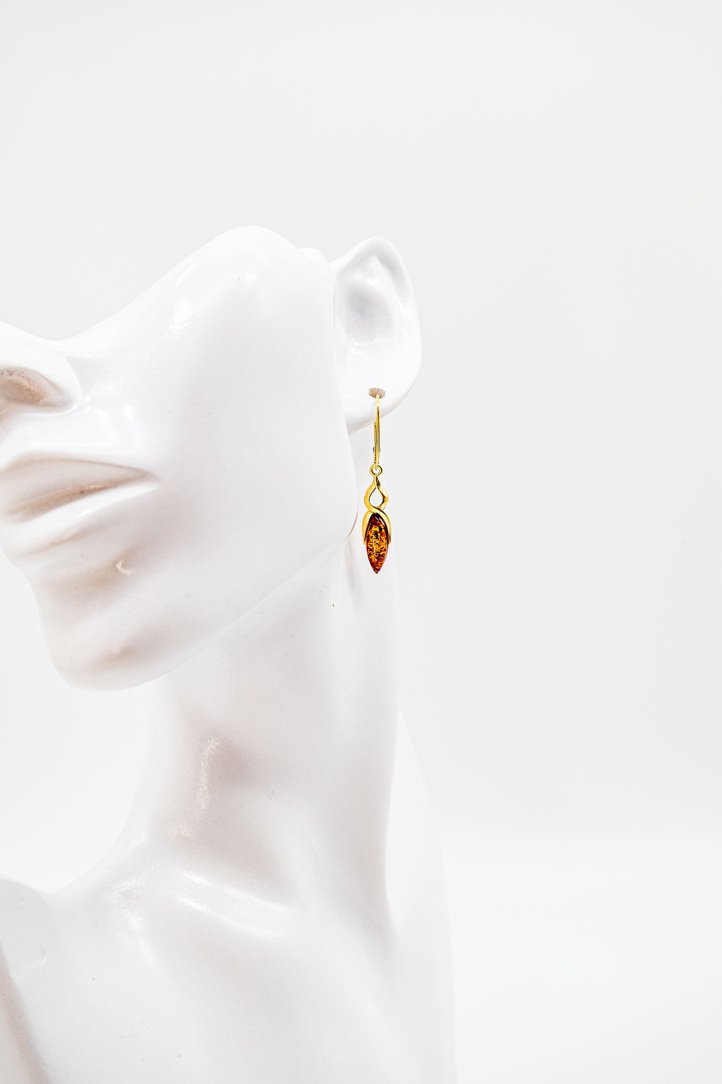 Vergoldete Bernstein Ohrringe – Eleganter Ohrschmuck Damen