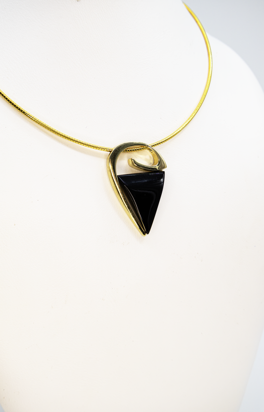 Women's pendant amber gold-plated – exclusive necklace