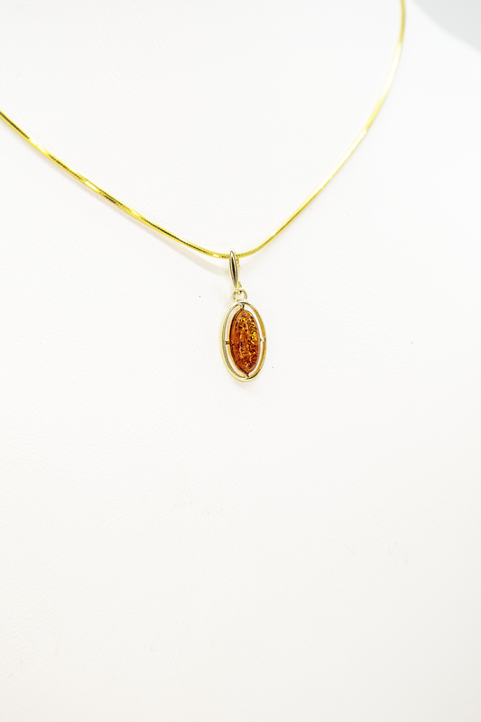Special jewelry gift – gold-plated amber